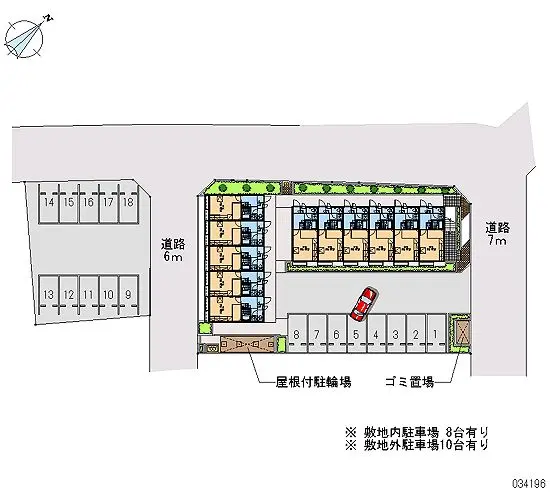 ★手数料０円★本庄市下野堂１丁目　月極駐車場（LP）